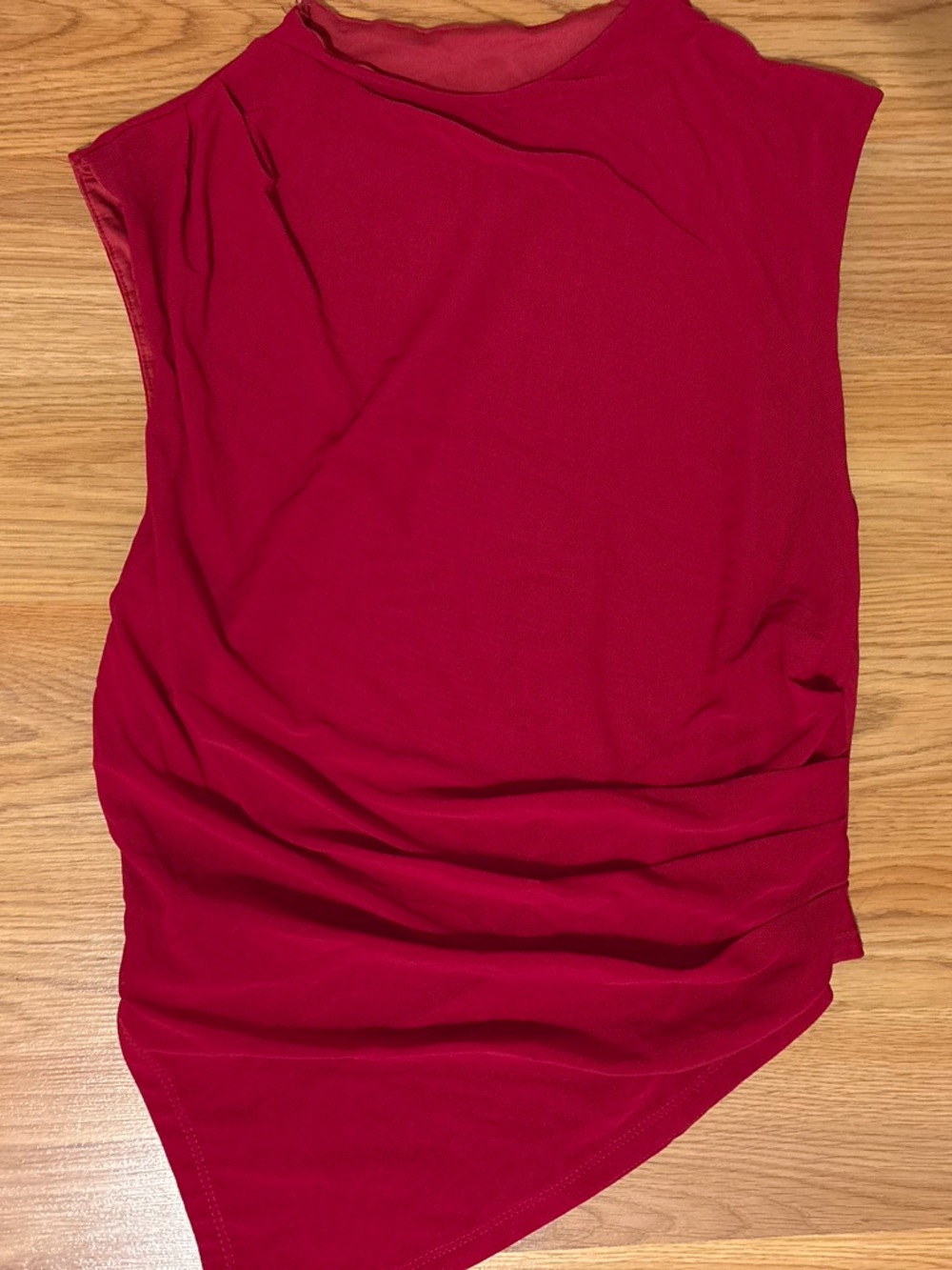 SHEIN Bright Red Strapless Knit Top